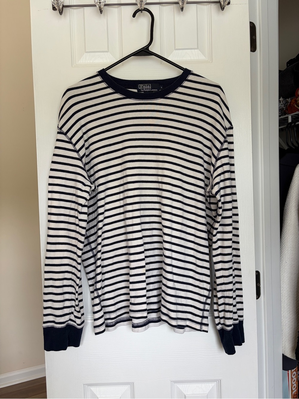 Polo Ralph Lauren striped long-sleeve tee Large 100%cotton